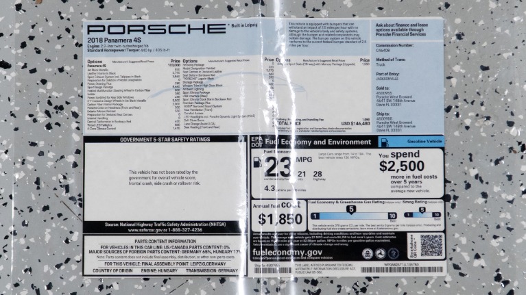 Used 2018 Porsche Panamera 4S (SOLD) | Pompano Beach, FL