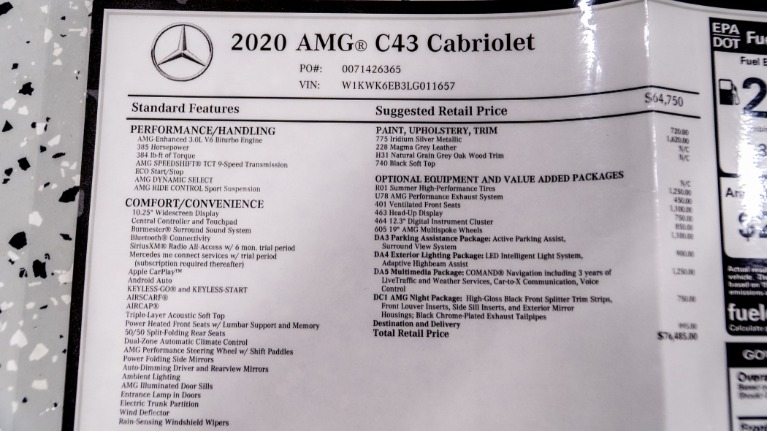 Used 2020 Mercedes-Benz C-Class AMG C 43 | Pompano Beach, FL