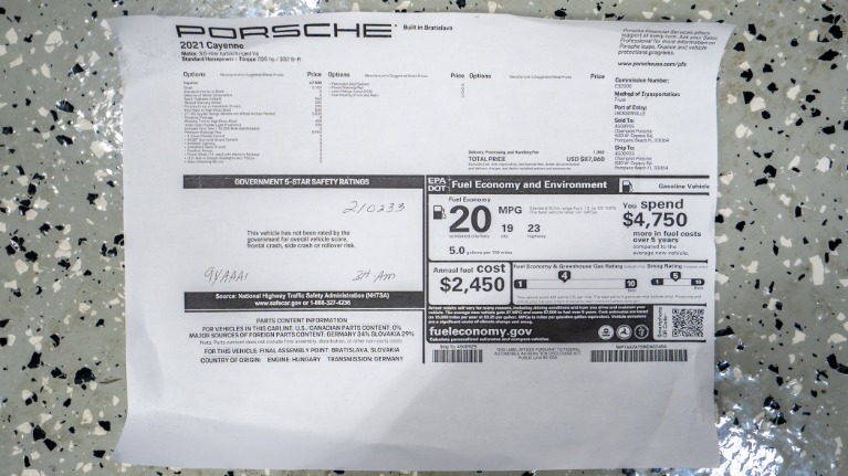 Used 2021 Porsche Cayenne  | Pompano Beach, FL