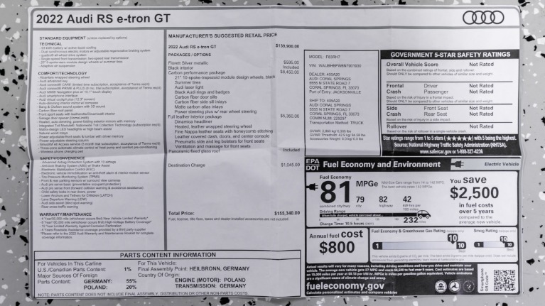 Used 2022 Audi RS e-tron GT quattro | Pompano Beach, FL