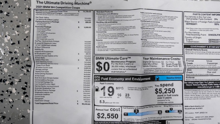 Used 2021 BMW M4 Competition (SOLD) | Pompano Beach, FL