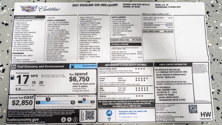 Used 2021 Cadillac Escalade ESV Luxury | Pompano Beach, FL