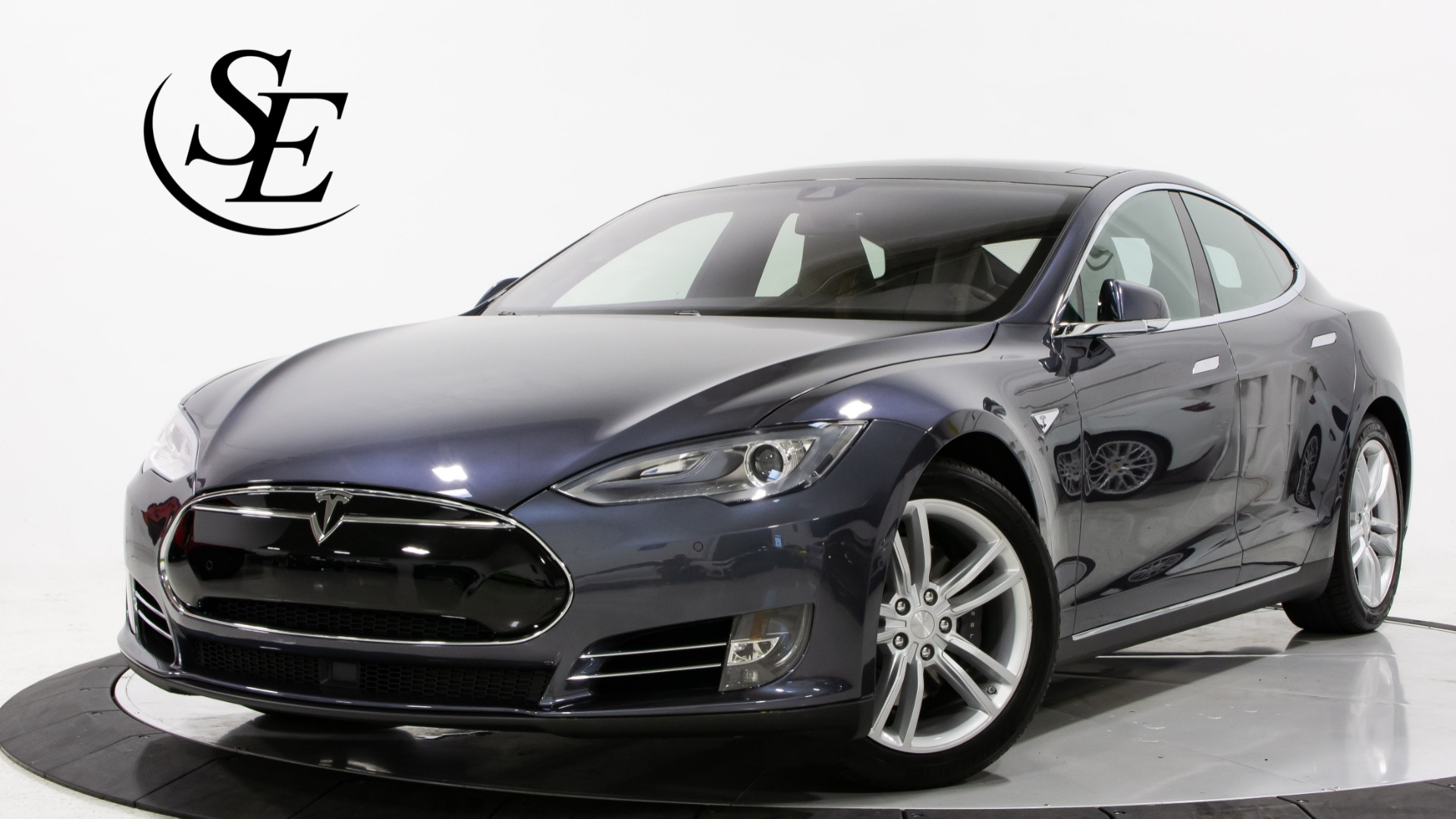 Silver Metallic 2015 Tesla Model S 85d Black Interior